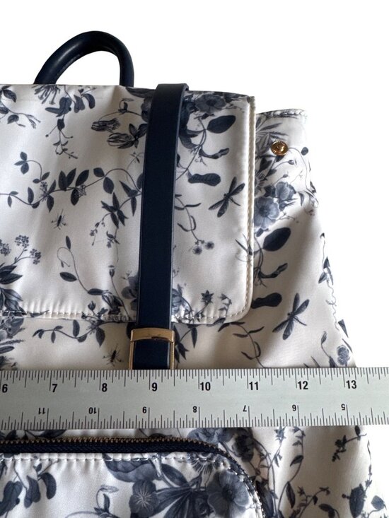 Fable England Blue White Toile Floral Backpack Romantic Bag Coquette NWOT main image 6